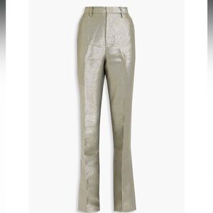 RONNY KOBO Moody lamé straight-leg pants NWT